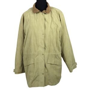 Vintage 90s Jacqueline Ferrar Barn Chore Anorak Parka Cinched Tie Jacket Coat M